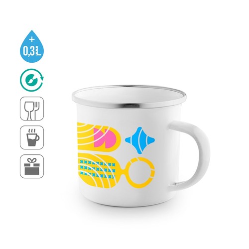 GOTZE SUB. TAZA ESMALTADA PARA SUBLIMACIÓN 350 ML