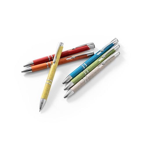 red BETA WHEAT. Bolígrafo de fibra de paja y ABS con clip