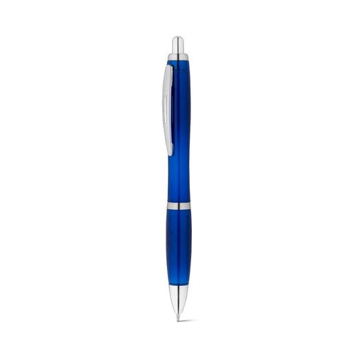 blue SWING rPET. Bolígrafo de PET reciclado (100% rPET) con clip metálico