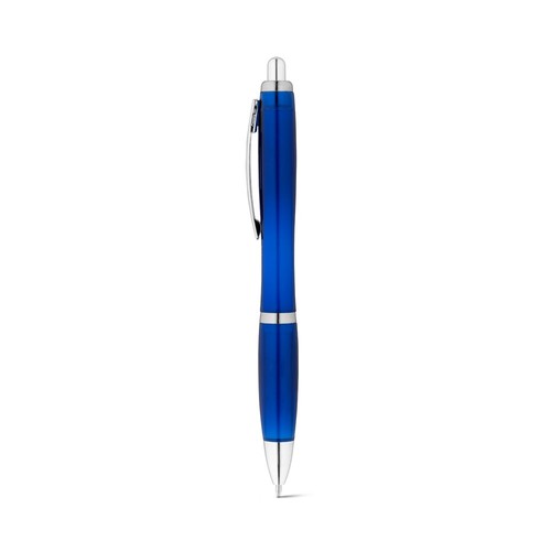 blue SWING rPET. Bolígrafo de PET reciclado (100% rPET) con clip metálico