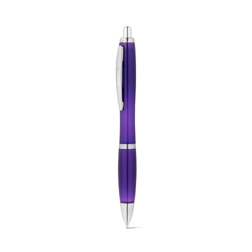 purple SWING rPET. Bolígrafo de PET reciclado (100% rPET) con clip metálico