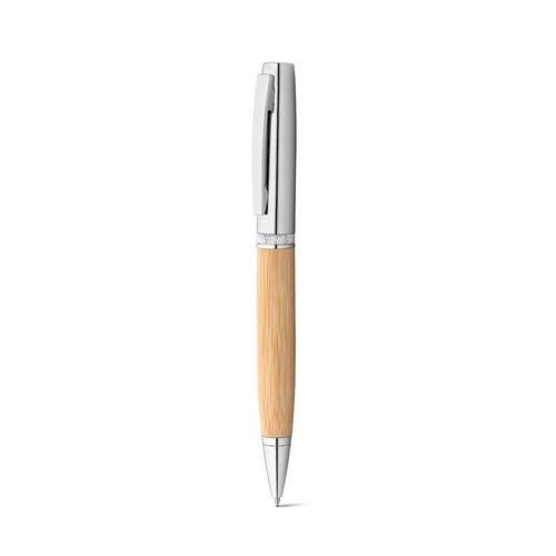 FUJI. Stylo bille en bambou et métal avec étui - 4