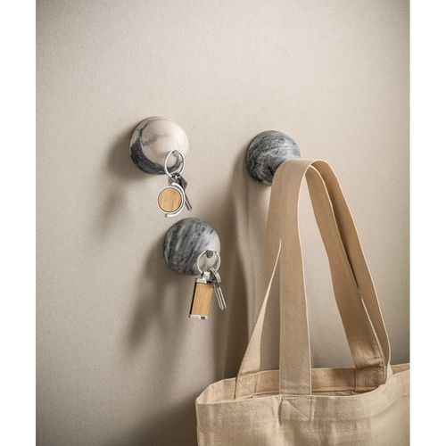 natural HOMER ROUND. Llavero redondo de bambú