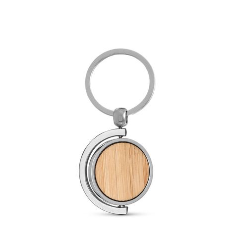 HOMER ROUND. Porte-clés rond en bambou - 4