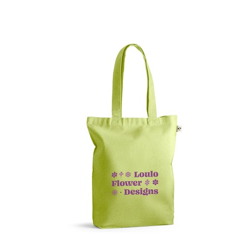 MERIDA. Bolsa de algodón (50%), algodón reciclado (30%) y poliéster (20% rPET) (220 g/m²)