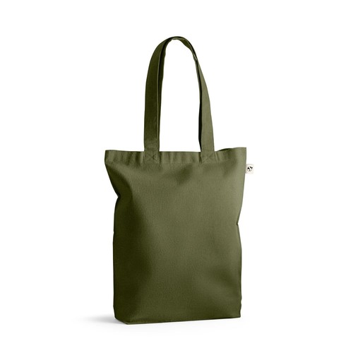 verde oscuro MERIDA. Bolsa de algodón (50%), algodón reciclado (30%) y poliéster (20% rPET) (220 g/m²)