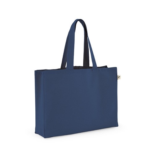 blue CAMDEN. Bolsa de algodón (50%), algodón reciclado (30%) y poliéster (20% rPET) (280 g/m²)