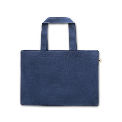 blue CAMDEN. Bolsa de algodón (50%), algodón reciclado (30%) y poliéster (20% rPET) (280 g/m²)