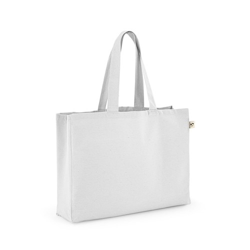 white CAMDEN. Bolsa de algodón (50%), algodón reciclado (30%) y poliéster (20% rPET) (280 g/m²)