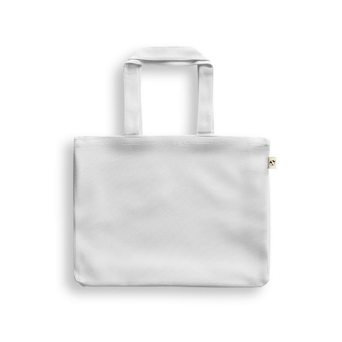 white CAMDEN. Bolsa de algodón (50%), algodón reciclado (30%) y poliéster (20% rPET) (280 g/m²)