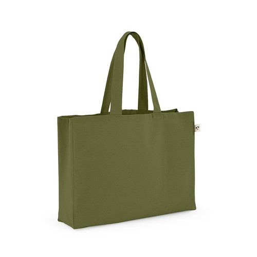 verde oscuro CAMDEN. Bolsa de algodón (50%), algodón reciclado (30%) y poliéster (20% rPET) (280 g/m²)