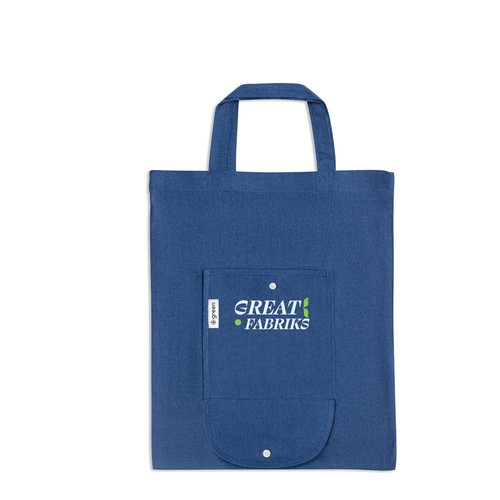 SIENA. BOLSA PLEGABLE DE ALGODÓN (50%), ALGODÓN RECICLADO (30%) Y POLIÉSTER (20% RPET) (140 G/M²)