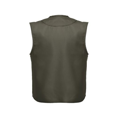verde militar THC PIXEL. Chaleco multibolsillos