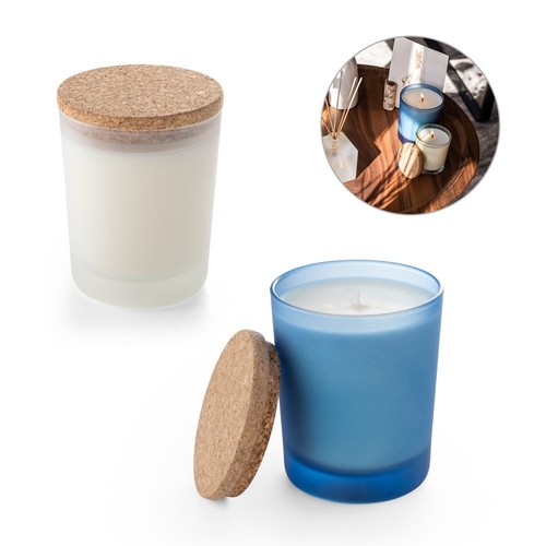DUVAL. Vela aromática con tapa de corcho 180 g, Merchandising, artículos personalizados para tu promoción de marca