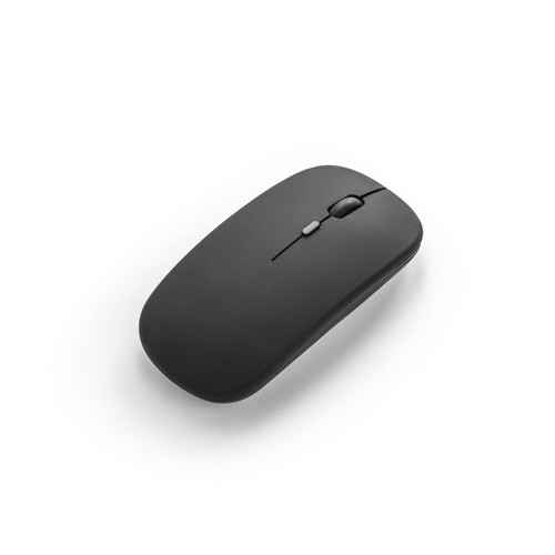 black KHAN. Ratón inalámbrico con batería de 500mAh, fabricado en ABS reciclado (100% rABS)