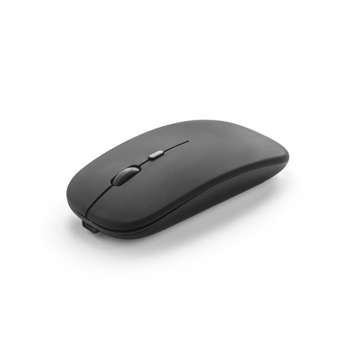 black KHAN. Ratón inalámbrico con batería de 500mAh, fabricado en ABS reciclado (100% rABS)