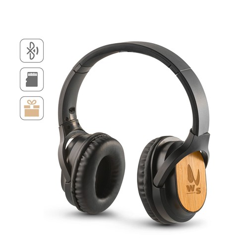 GOULD. AURICULARES INALÁMBRICOS PLEGABLES CON 4H DE AUTONOMÍA, FABRICADO EN BAMBÚ Y ABS