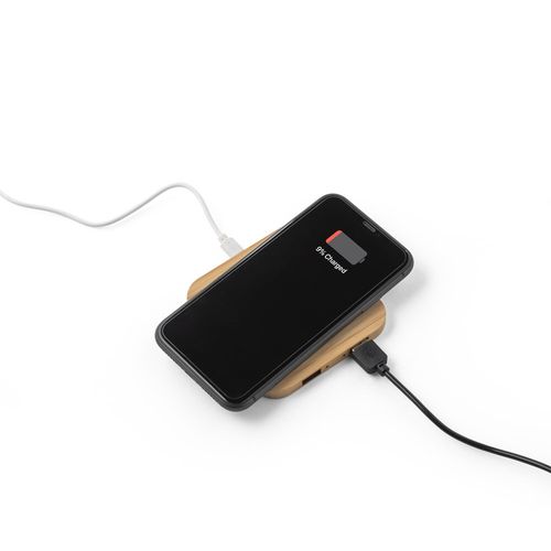 DALTON. Chargeur sans fil 15W superfast en bambou - 5