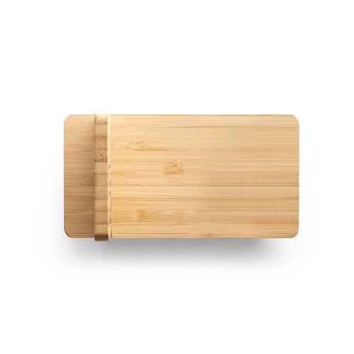 natural LANGE. Soporte para smartphone con cargador inalámbrico, ultrarrápido, de 15 W en bambú