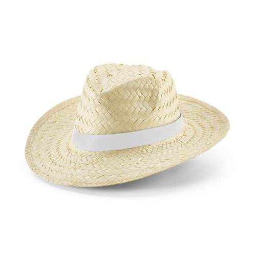 EDWARD RIB. Sombrero de paja natural con banda elástica sublimada, Merchandising, artículos personalizados para tu promoción de marca