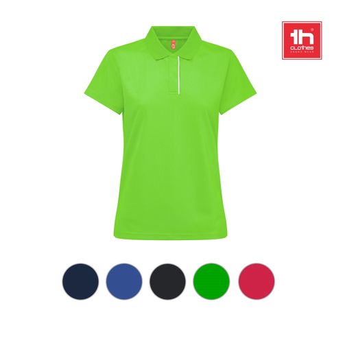 verde lima THC DYNAMIC WOMEN. Polo técnico mujer