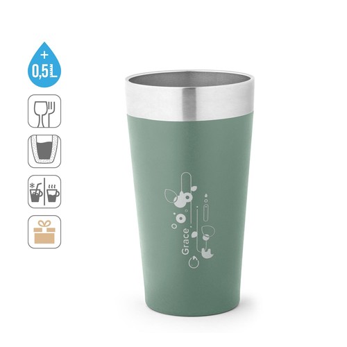 GRACE. VASO TÉRMICO DE ACERO INOXIDABLE 540 ML