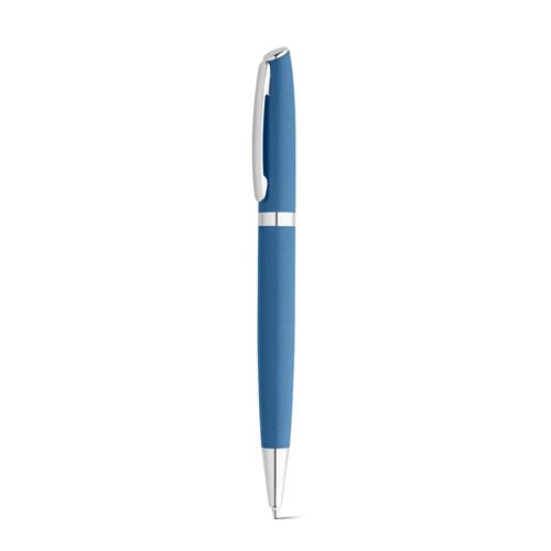 blue RE-LANDO-SET. Set de roller y bolígrafo con cuerpo de aluminio reciclado (100% rAL)