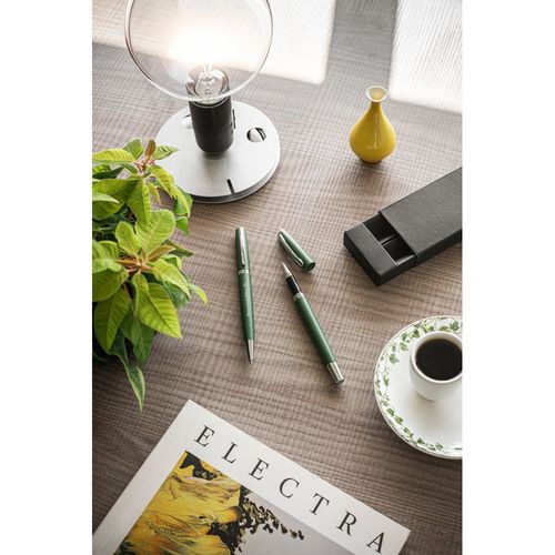 RE-LANDO-SET. Set rollet et stylo bille avec corps en aluminium recyclé (100% rAL) - 10