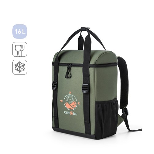 ROMA L. MOCHILA TÉRMICA ACOLCHADA EN POLIÉSTER RECICLADO 600D RIPSTOP 16 L
