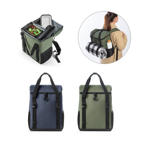 ROMA L. Sac à dos isotherme rembourré en polyester recyclé 600D ripstop 16 L, RIONDET SERIPUB, EYBENS