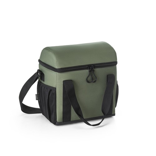 verde oscuro ROMA M. Bolsa térmica acolchada en poliéster reciclado 600D ripstop 11 L