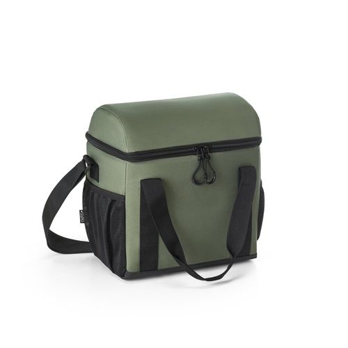 verde oscuro ROMA M. Bolsa térmica acolchada en poliéster reciclado 600D ripstop 11 L