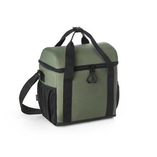 verde oscuro ROMA M. Bolsa térmica acolchada en poliéster reciclado 600D ripstop 11 L