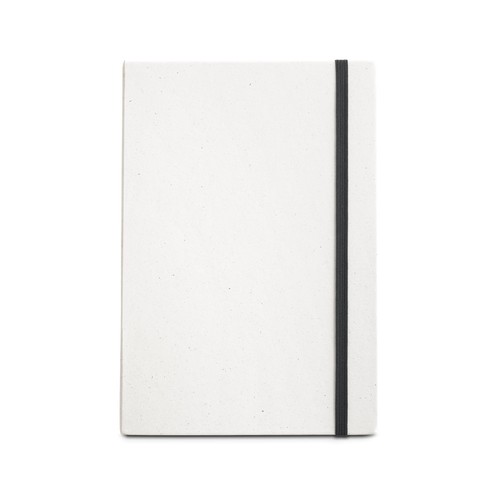 black MILKY. Libreta A5 con tapa rígida en papel 100 % reciclado