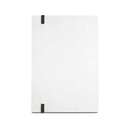 black MILKY. Libreta A5 con tapa rígida en papel 100 % reciclado