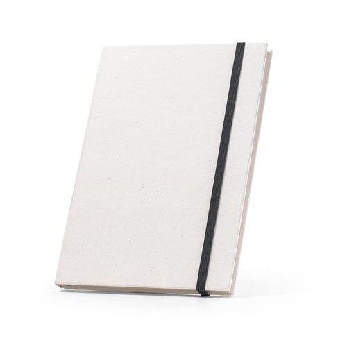 black MILKY. Libreta A5 con tapa rígida en papel 100 % reciclado