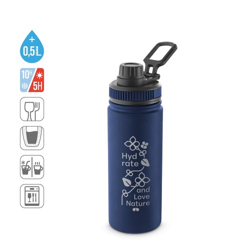 FEDERER. BOTELLA EN ACERO INOXIDABLE 90% RECICLADO 570 ML