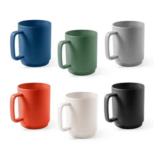 MIGHTY. TAZA DE CERÁMICA CON CUERPO CILÍNDRICO 330 ML