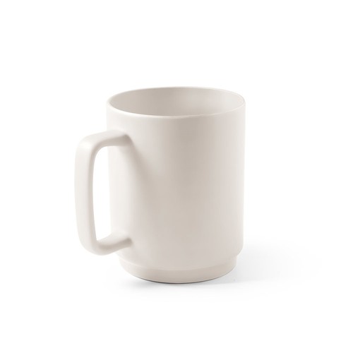 MIGHTY. Taza de cerámica con cuerpo cilíndrico 330 mL