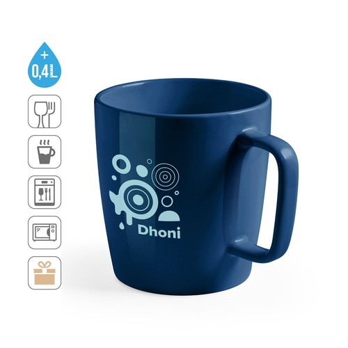 DHONI. TAZA DE CERÁMICA 450 ML