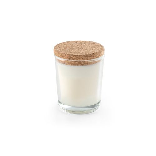 transparente ZEN 80. Vela aromática en vaso de cristal con tapa de corcho 80 g