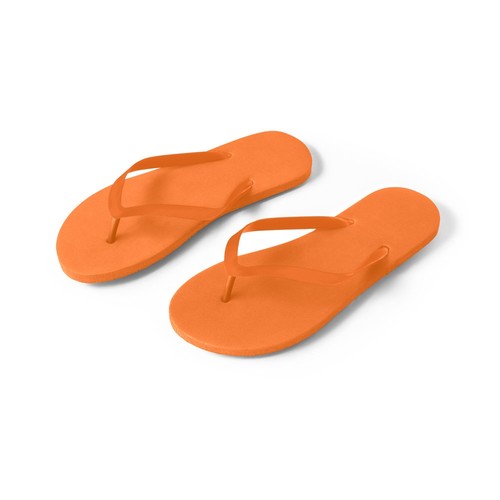 orange MAUPITI S / M. Zapatillas cómodas con suela de PE y tira de PVC