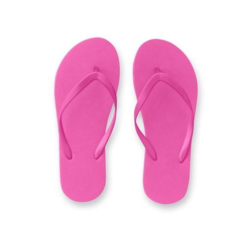 pink MAUPITI L / XL. Zapatillas cómodas con suela de PE y tira de PVC