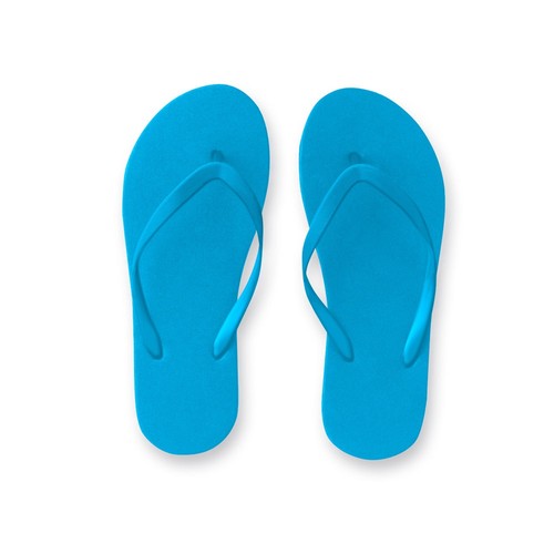 azul claro MAUPITI L / XL. Zapatillas cómodas con suela de PE y tira de PVC