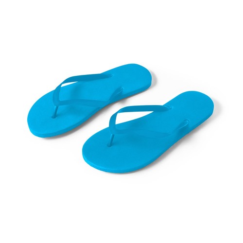 azul claro MAUPITI L / XL. Zapatillas cómodas con suela de PE y tira de PVC