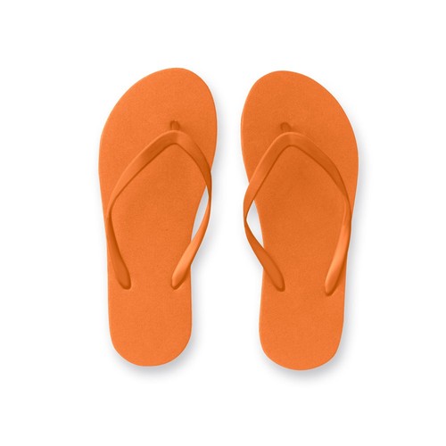 orange MAUPITI L / XL. Zapatillas cómodas con suela de PE y tira de PVC
