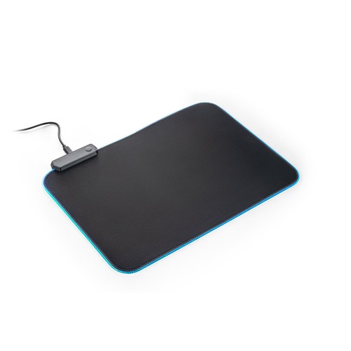 black THORNE MOUSEPAD RGB. Alfombrilla de ratón gaming con luces LED RGB, fabricada en poliéster