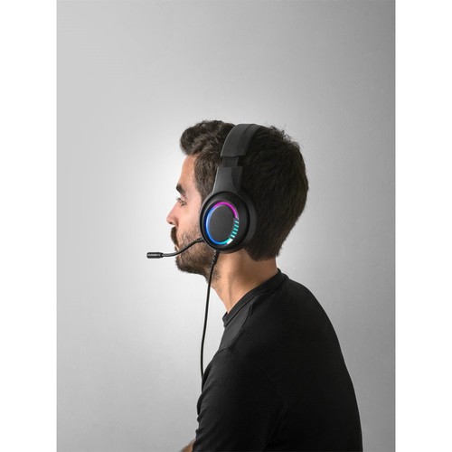 Thorne Headset RGB. Auriculares gaming ABS con cable, micrófono y luces LED RGB