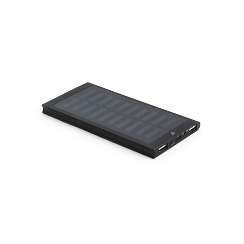 CLERK. POWER BANK 8'000 MAH CON PANEL SOLAR EN ALUMINIO 100% RECICLADO