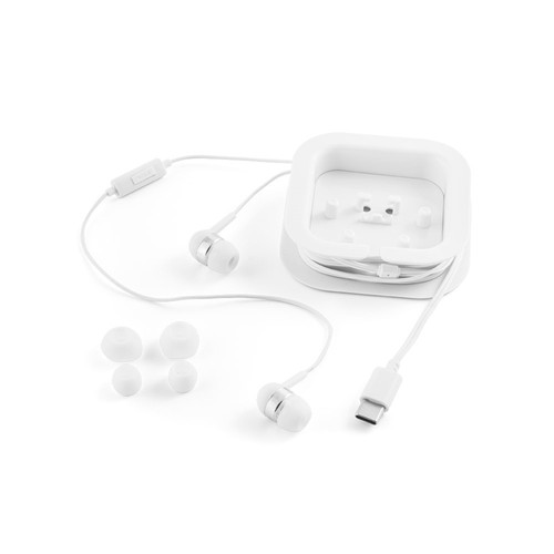 PRESLEY. Écouteurs avec câble USB-C de 1.2 m et microphone intégré en ABS - 4